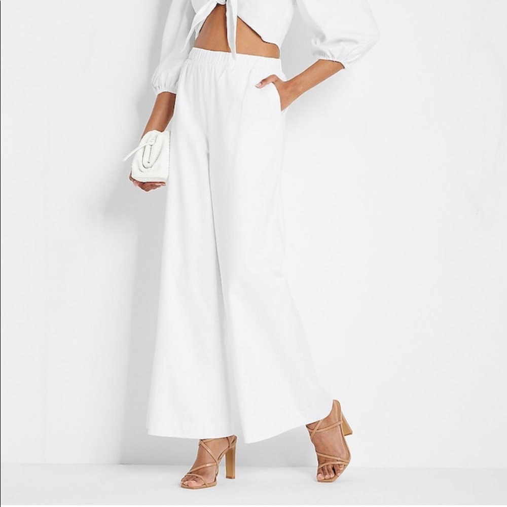 NWT -Express pull on linen blend pants
